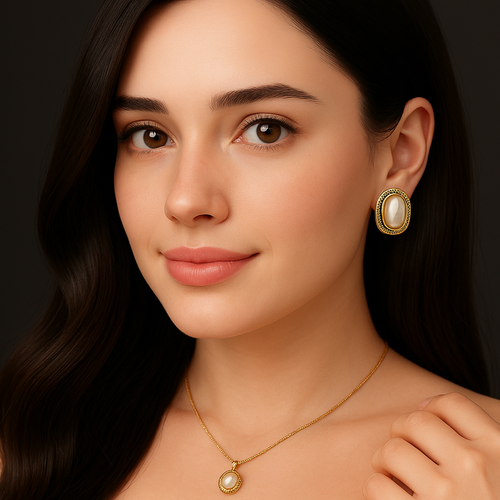 Lumi-Pearl Korean Studs Earrings