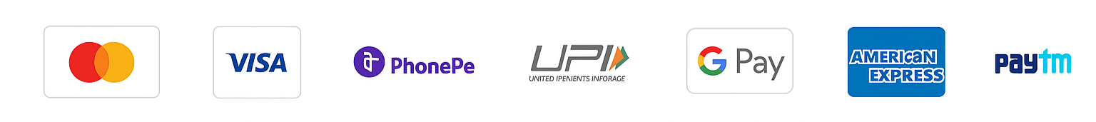 Logos of various payment methods on a white background. Oplique by vineeta