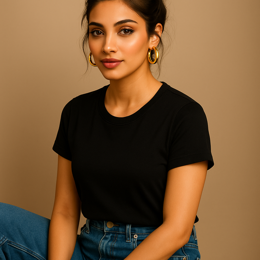 Oplique By Vineeta Golden Stainless Steel Teardrop Hoop Earrings – Anti‑Tarnish